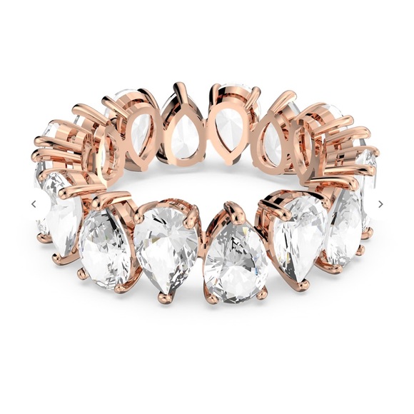 Swarovski Vittore ring Drop cut, White, Rose gold-tone plated - Picture 12 of 12